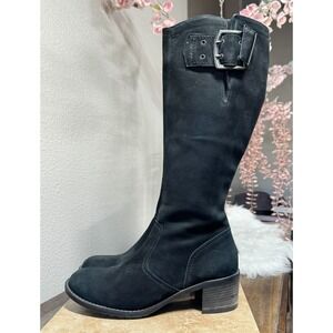 Paul Green Boots Womens 7.5 US 10 Tall Riding Knee High Genuine Suede Leather